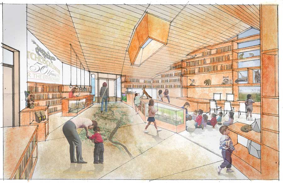 Our visitor center will include engaging live and interpretive exhibits highlighting New England habitats and the ecological cycles and systems that sustain all life.