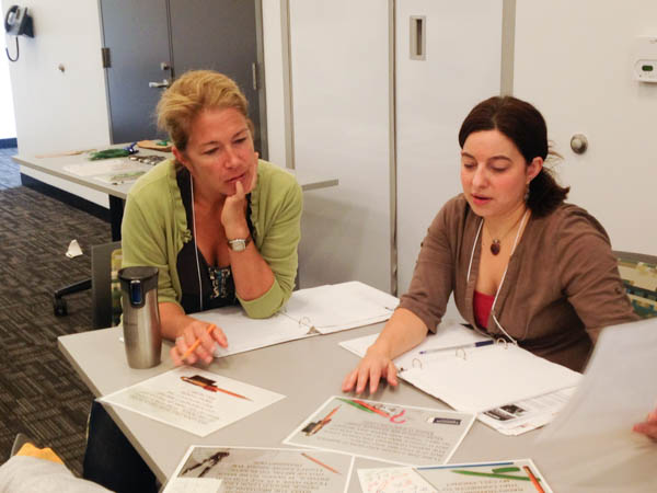 Teachers collaborate in designing solutions.